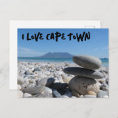 Ik hou van Cape Town Table Mountain Beach Feestdagenkaart (Voorkant / Achterkant)