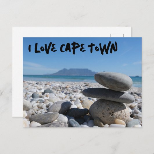 Ik hou van Cape Town Table Mountain Beach Feestdagenkaart (Voorkant / Achterkant)