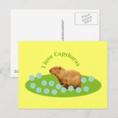 Ik hou van capibara's briefkaart (Voorkant / Achterkant)