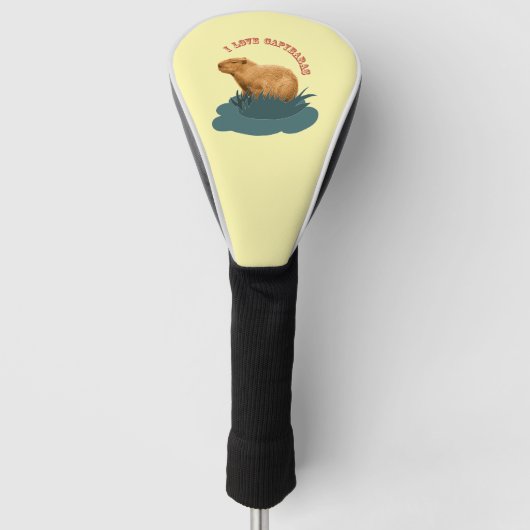 Ik hou van capibara's golfheadcover (Voorkant)