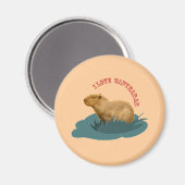 Ik hou van capibara's Knuffel capibara liefhebber Magneet (Voorkant / Achterkant)