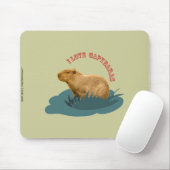 Ik hou van capibara's Knuffel capibara liefhebber Muismat (Met muis)
