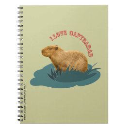 Ik hou van capibara's Knuffel capibara liefhebber Notitieboek