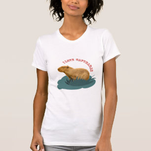Ik hou van capibara's Knuffel capibara liefhebber T-shirt