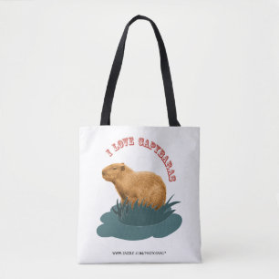 Ik hou van capibara's Knuffel capibara liefhebber Tote Bag