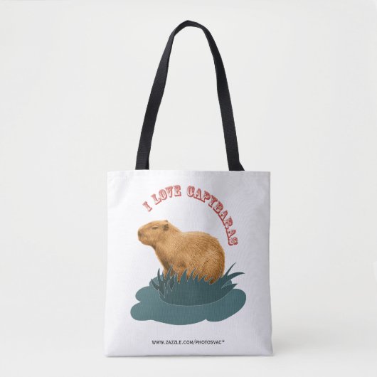 Ik hou van capibara's Knuffel capibara liefhebber Tote Bag (Voorkant)