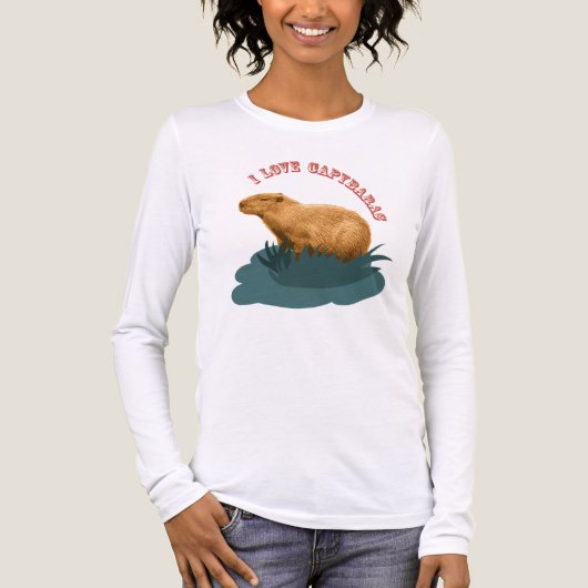 Ik hou van capibara's Knuffel capibara liefhebber Tri-Blend Shirt (Voorkant volledig)