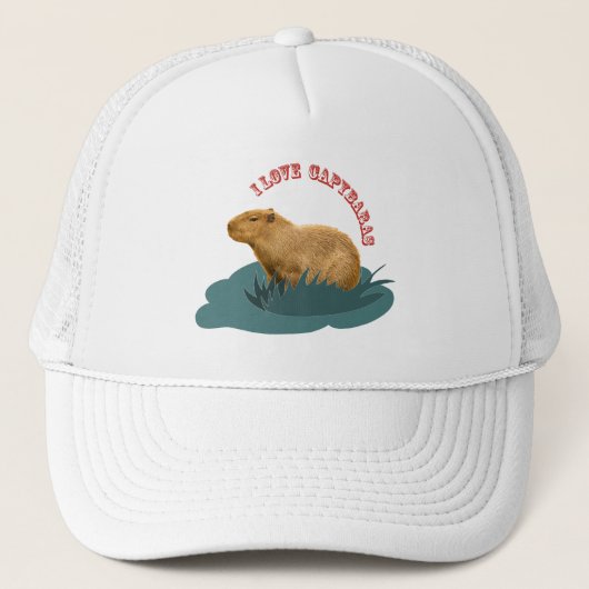 Ik hou van capibara's Knuffel capibara liefhebber Trucker Pet (Voorkant)