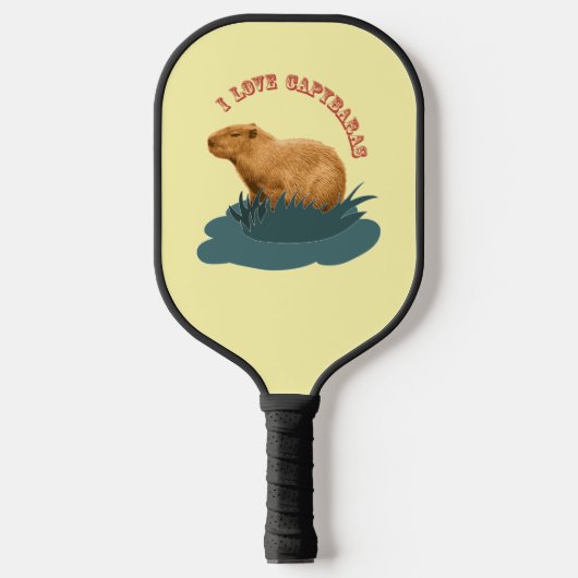 Ik hou van capibara's pickleball paddle (Voorkant)