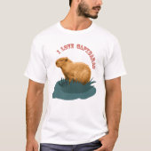 Ik hou van capibara's t-shirt (Voorkant)