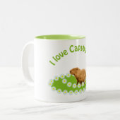 Ik hou van capibara's tweekleurige koffiemok (Voorkant links)