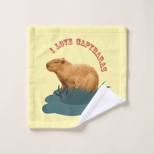 Ik hou van capibara's washandje (Wasdoekje)