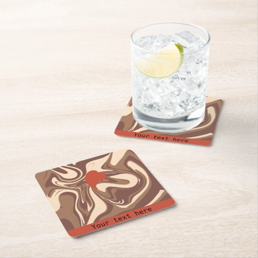 Ik hou van cappuccino kartonnen onderzetters (Insitu)