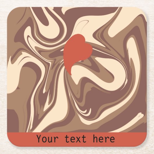 Ik hou van cappuccino kartonnen onderzetters (Voorkant)