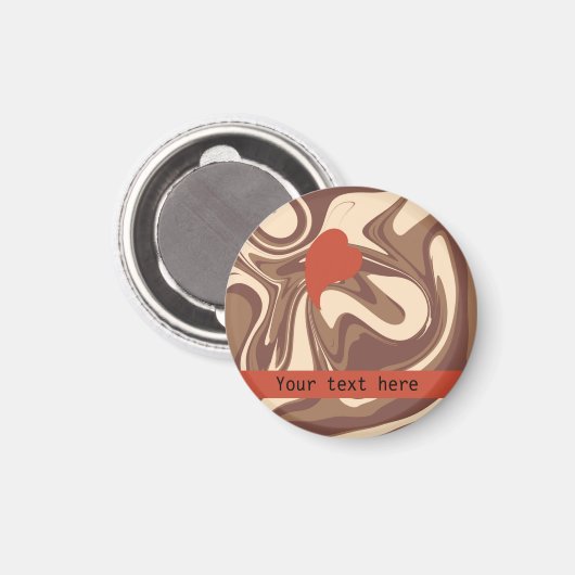 Ik hou van cappuccino magneet (Voorkant / Achterkant)