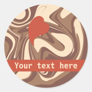 Ik hou van cappuccino ronde sticker