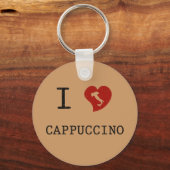 Ik hou van Cappuccino Vintage Sleutelhanger (Voorkant)