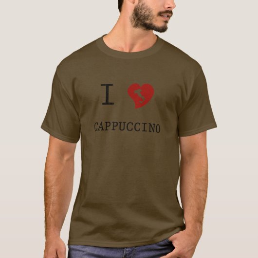 Ik hou van Cappuccino Vintage T-shirt (Voorkant)
