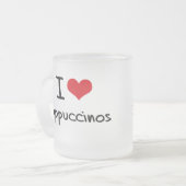 Ik hou van Cappuccinos Matglas Koffiemok (Voorkant links)