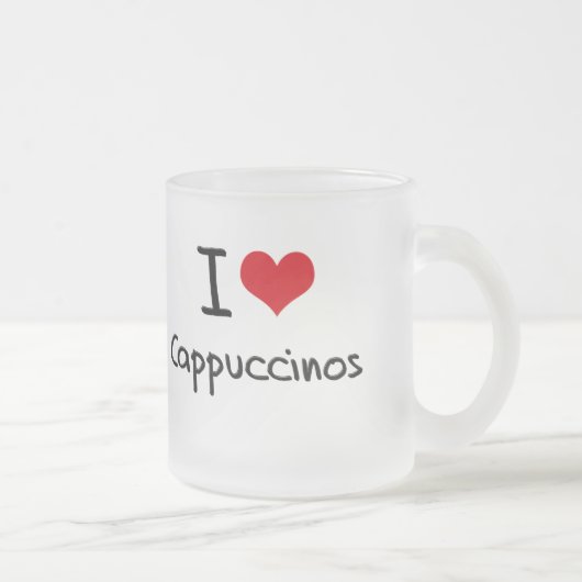 Ik hou van Cappuccinos Matglas Koffiemok (Rechts)
