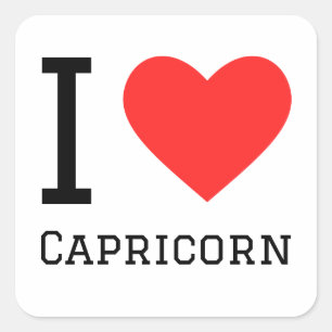Ik hou van Capricorn Vierkante Sticker