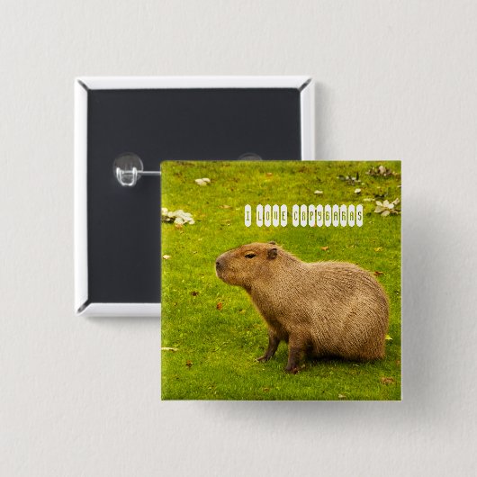 Ik hou van Capybaras Button (Voorkant /achterkant)