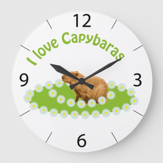 Ik hou van Capybaras Grote Klok (Voorkant)