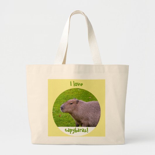 Ik hou van capybaras grote tote bag (Voorkant)