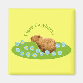 Ik hou van Capybaras Magneet (Voorkant)