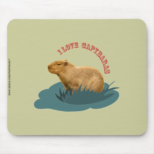 Ik hou van capybaras muismat (Voorkant)