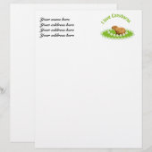 Ik hou van Capybaras Persoonlijk Briefpapier Briefhoofd Sjabloon (Voorkant / Achterkant)