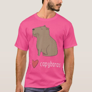 Ik hou van Capybaras Schattige Capybara T-shirt