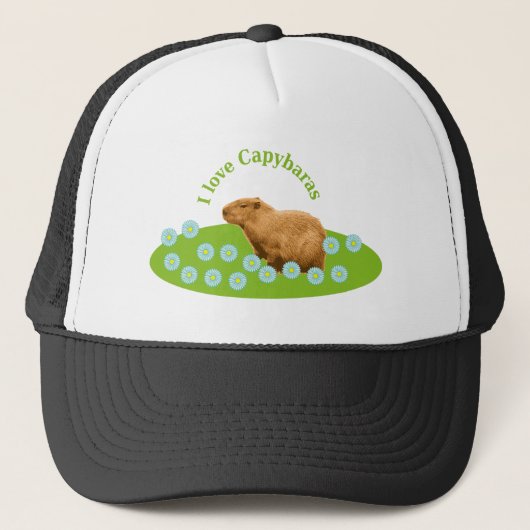 Ik hou van Capybaras Trucker Pet (Voorkant)