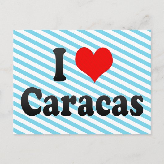 Ik hou van Caracas, Venezuela Briefkaart (Voorkant)