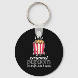 Ik hou van Caramel Popcorn en misschien als 3 mens Sleutelhanger