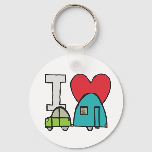 Ik hou van caravans sleutelhanger (Voorkant)
