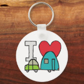 Ik hou van caravans sleutelhanger (Voorkant)