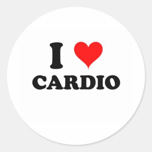 Ik hou van Cardio Ronde Sticker (Voorkant)