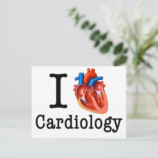 Ik hou van Cardiologie Briefkaart (Staand voorkant)