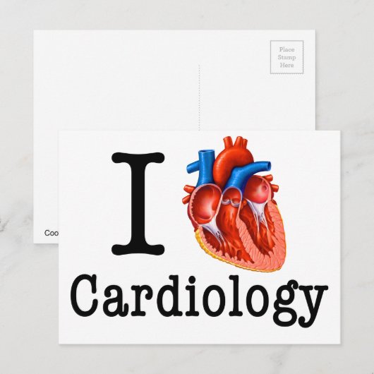 Ik hou van Cardiologie Briefkaart (Voorkant / Achterkant)
