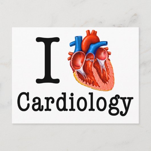 Ik hou van Cardiologie Briefkaart (Voorkant)