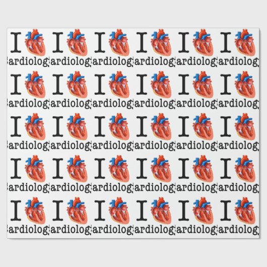 Ik hou van Cardiologie Cadeaupapier (Vlak)