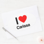 ik hou van carissa ovale sticker (Envelop)