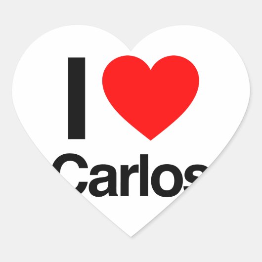 ik hou van carlos hart sticker (Voorkant)
