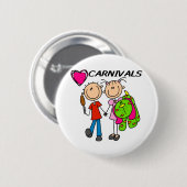 Ik hou van Carnivalen Ronde Button 5,7 Cm (Voorkant /achterkant)
