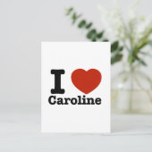Ik hou van Caroline Briefkaart (Staand voorkant)