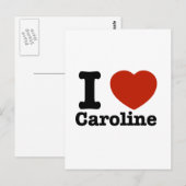 Ik hou van Caroline Briefkaart (Voorkant / Achterkant)