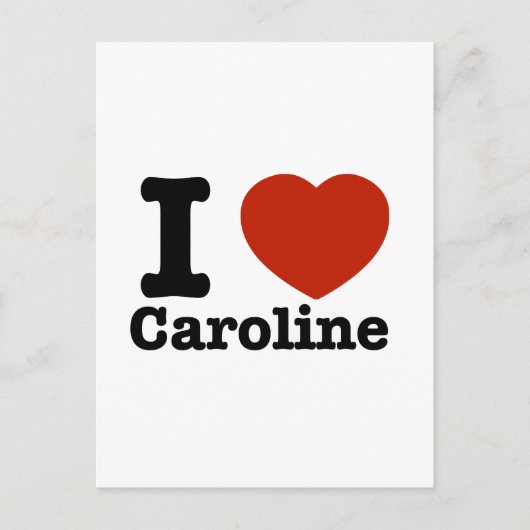 Ik hou van Caroline Briefkaart (Voorkant)