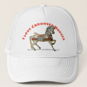 "Ik hou van Carousel Horses" Trucker Pet (Voorkant)