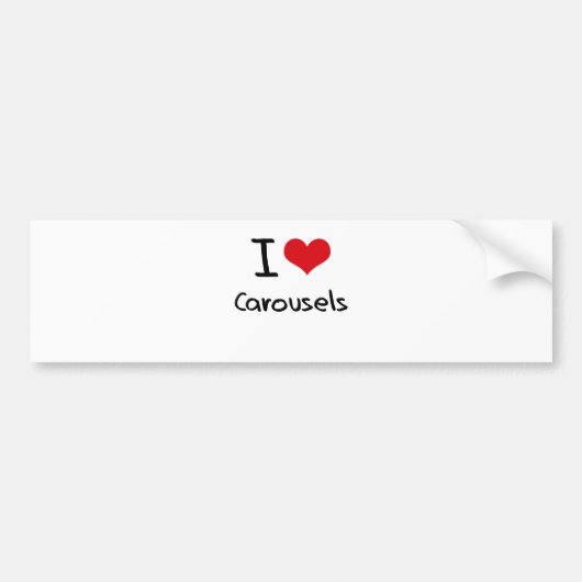 Ik hou van Carousels Bumpersticker (Voorkant)